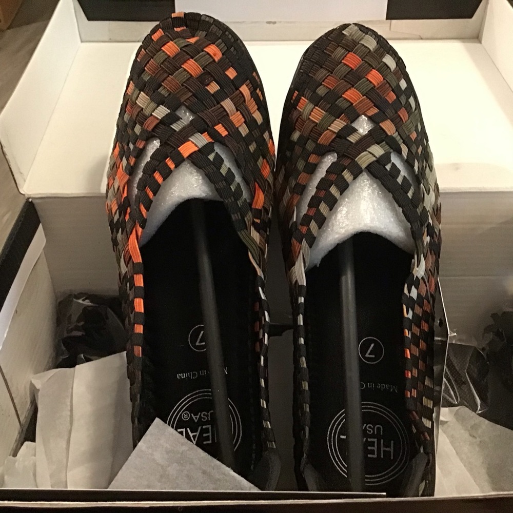 Shoes 7,  Woven Stretch Multi Earth Tones …